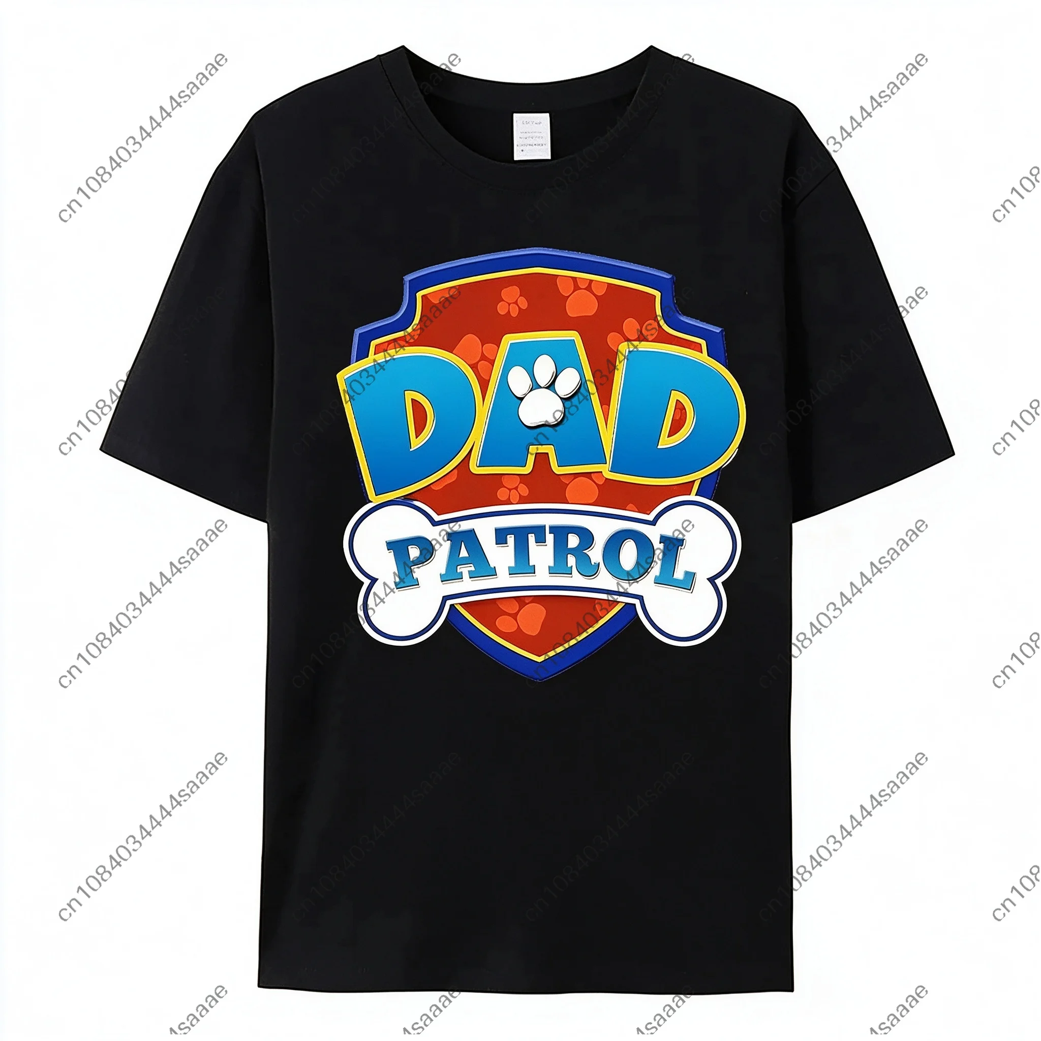 Paws Patrols Adult Dad Mom T-Shirt Tops Man Woman Summer Parent-child Clothing Tee Family Clothes Cartoon Anime Birthday Gifts view 5