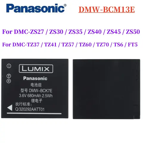 Batteria originale per fotocamera DMW-BCM13E per Panasonic Lumix TZ60 TZ70 TZ80 ZS45 ZS50 ZS60 ZS70 Batteria agli ioni di litio per fotocamere digitali