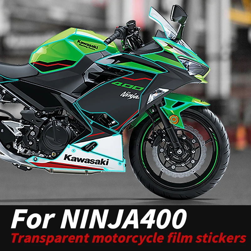 

Applicable To Kawasaki NINJA 400 TPU Transparent Invisible Paint Shield Fuel Tank Wrap Anti-Scratch Accessories