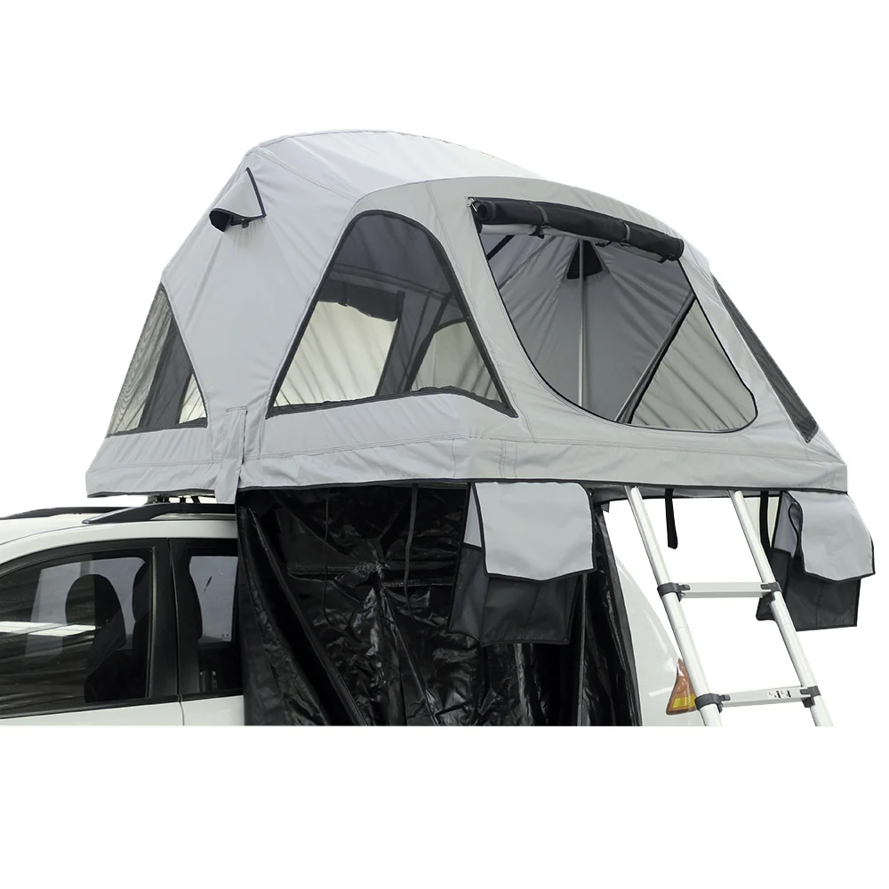 

Waterproof SUV Roof Top Tent - 2-3 Person Car Rooftop Camping Tent with Side Awning, Heavy Duty 300D Oxford Fabric