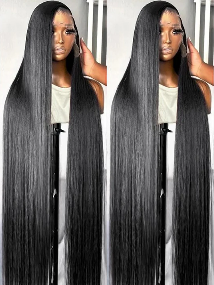 

40 46-дюймовый Bone Straight 13x6 HD Парики из натуральных волос на кружеве Черный парик из натуральных волос 13x4 Парик из натуральных волос на кружеве для женщин 300%