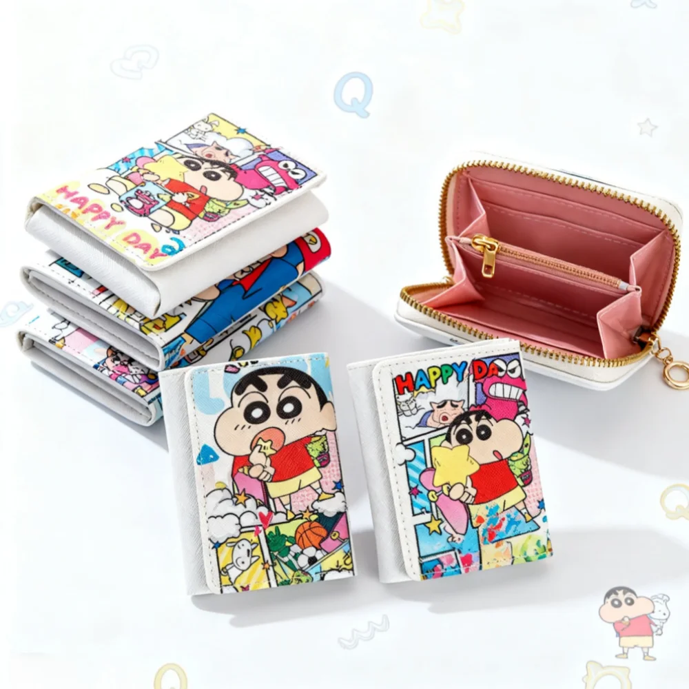 Crayon Shin-chan Großraumige Münzbörse, Cartoon-Geldbörse. Studenten-Geldbörse, Geschenke für Geburtstage, Feiertage, etc.