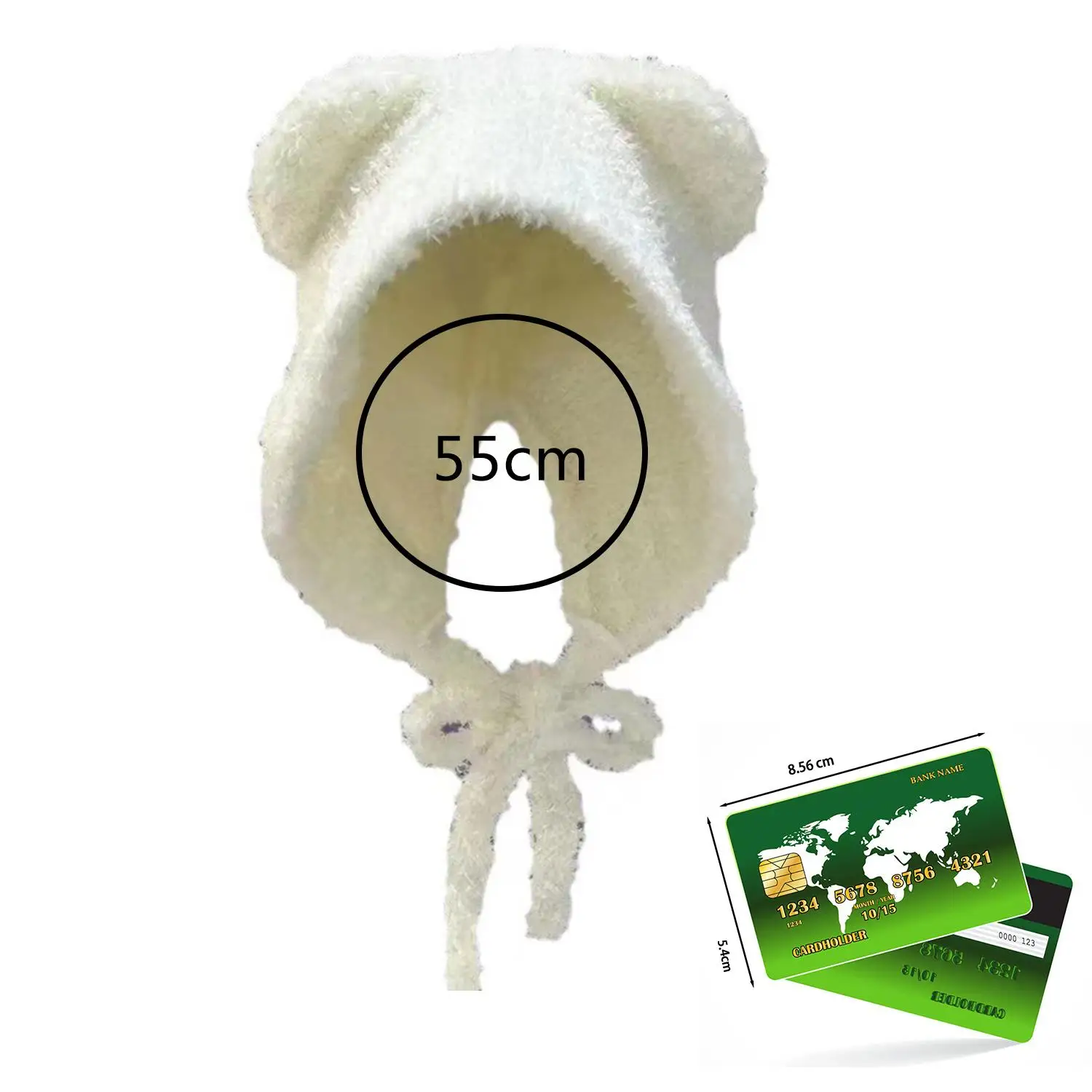 لطيف الدب الأذن الصوف قبعة الخريف والشتاء الدافئة تنوعا الدانتيل متابعة حماية الأذن محبوك قبعة الأغطية للنساء #4