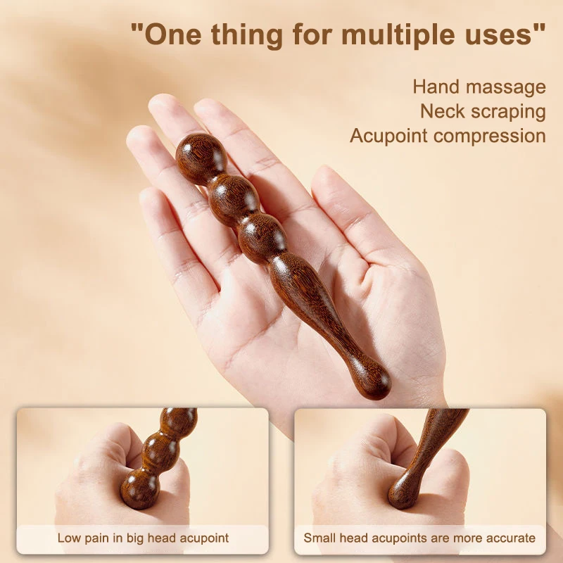 *Massage Stick Reflexology Tool for Foot and Body Wooden Acupressure Therapy Deep Tissue Relaxation Home Spa Device
