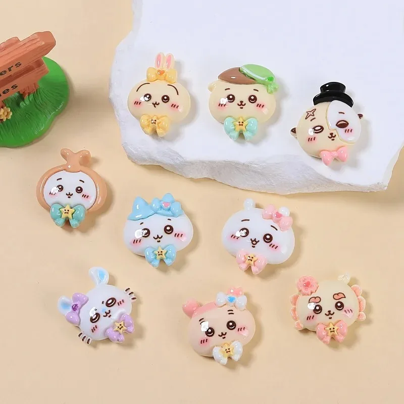 Chiikawa Cartoon Diy Resin Accessories Jewelry Hachiware Usaki うさぎ Handmade Hairpin Mobile Phone Case Shoe Buckle Accessories