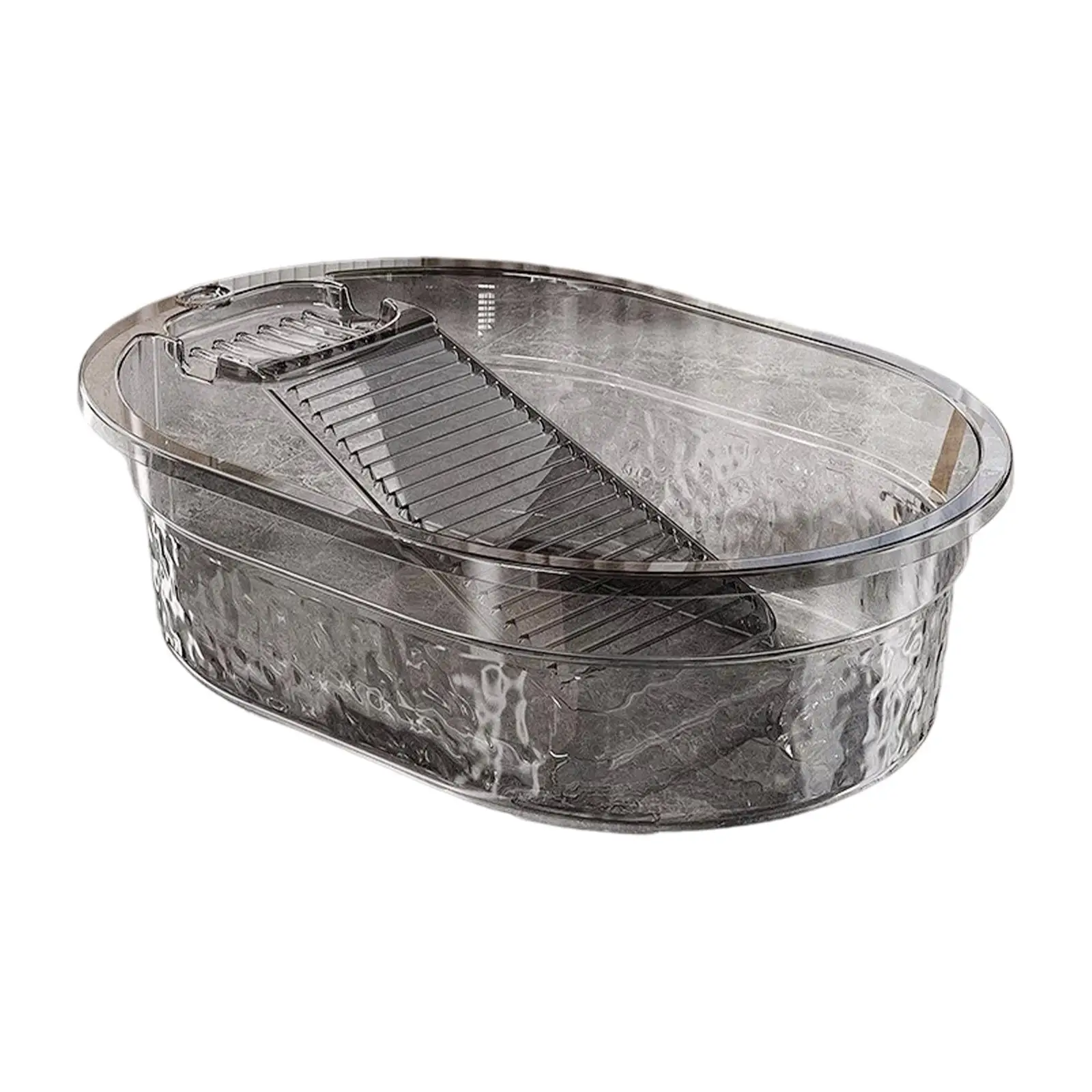 Multipurpose Laundry Basin with Washboard for Clothes Scrubbing Portable Wash Tub for Home Dormitory Use