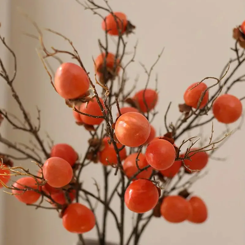 Cachi artificiali modello di frutta fotografia puntelli matrimonio casa regalo natale Halloween ringraziamento decorazione fai da te piante finte