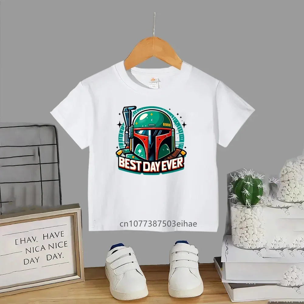 

Star Wars Children Crewneck Short-Sleeved T-Shirt - 3-14 Years Old - Pure Cotton Boys and Girls Comfortable Luxury Top