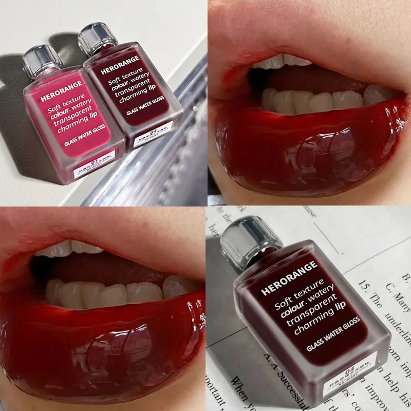 HERORANGE HR567 Transparent Ice Velvet Lip Glaze Matte Matte Pigment Lipstick Lip Gloss Student Affordable Makeup