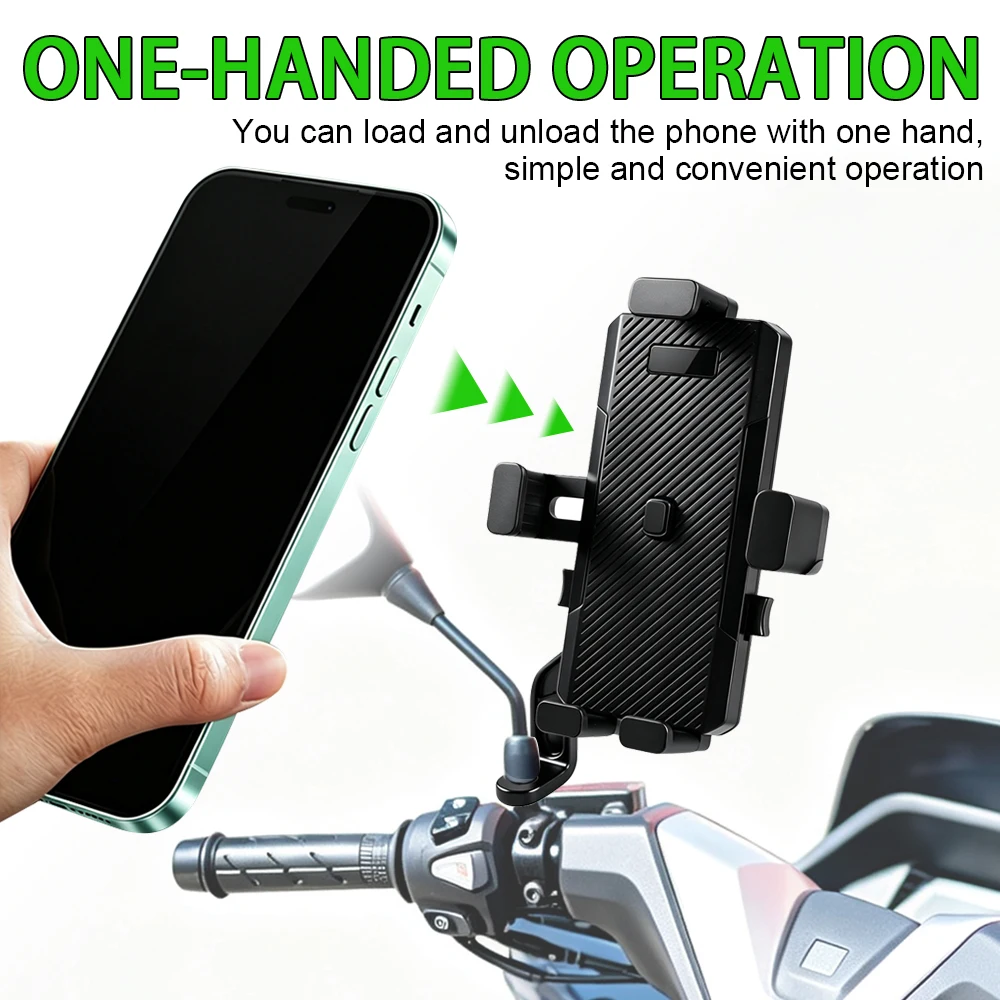 For Bicycle Motorcycle iPhone Xiaomi Samsung 360 Rotatable Handlebar Mount GPS Cycling Universal Mobile Phone Holder Bracket