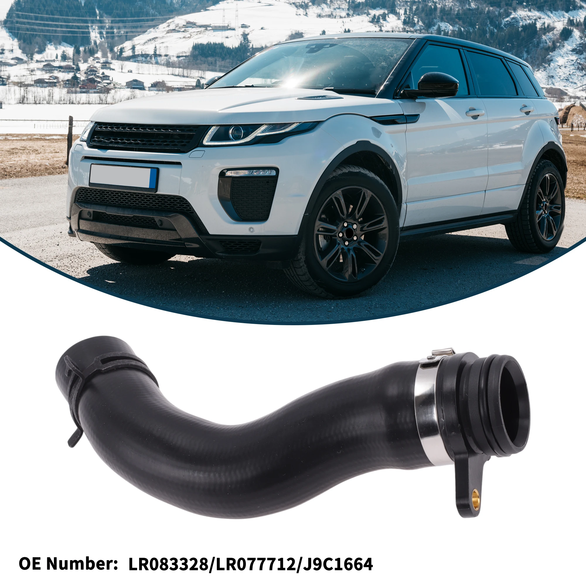 Motoforti Radiator Hose Heater Hose No.LR083328 for Land Rover Rubber Cooling Liquid Tube 1 Pc