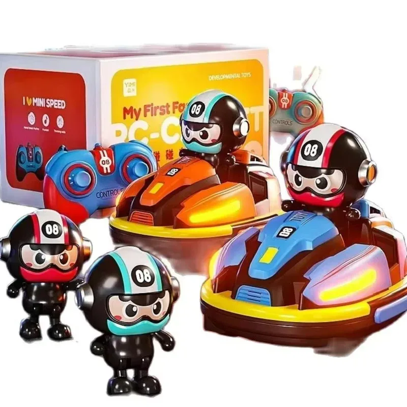 TOPMAYA 2,4G RC Schlacht Autoscooter Spielzeug Kleinkind Junge Mädchen Katapult Roboter Karting Spielzeug Mit Musik Licht RC Schlacht spiel Für Kinder Geschenk