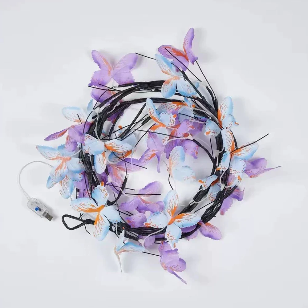 LED cane light 1.3M decorative light string USB 8 function remote control Christmas party party scene layout simulation flowers