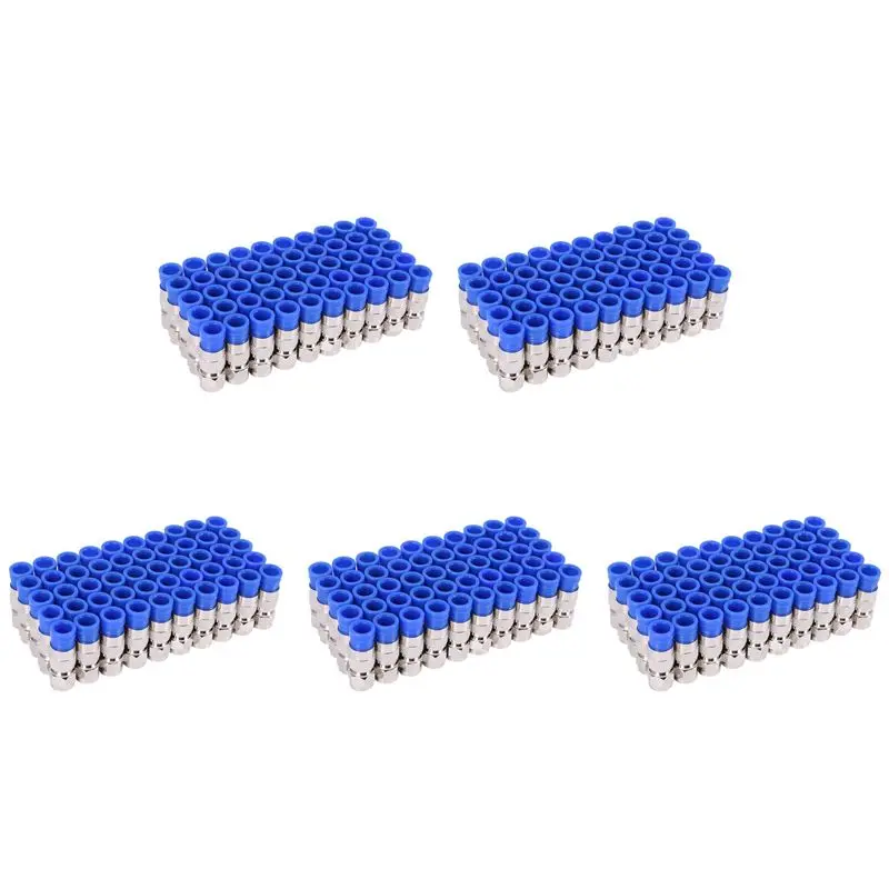 

Компрессионные разъемы RG6 AT05-250PCS для коаксиального кабеля, водонепроницаемые, F-разъемы, коаксиальные разъемы RG6