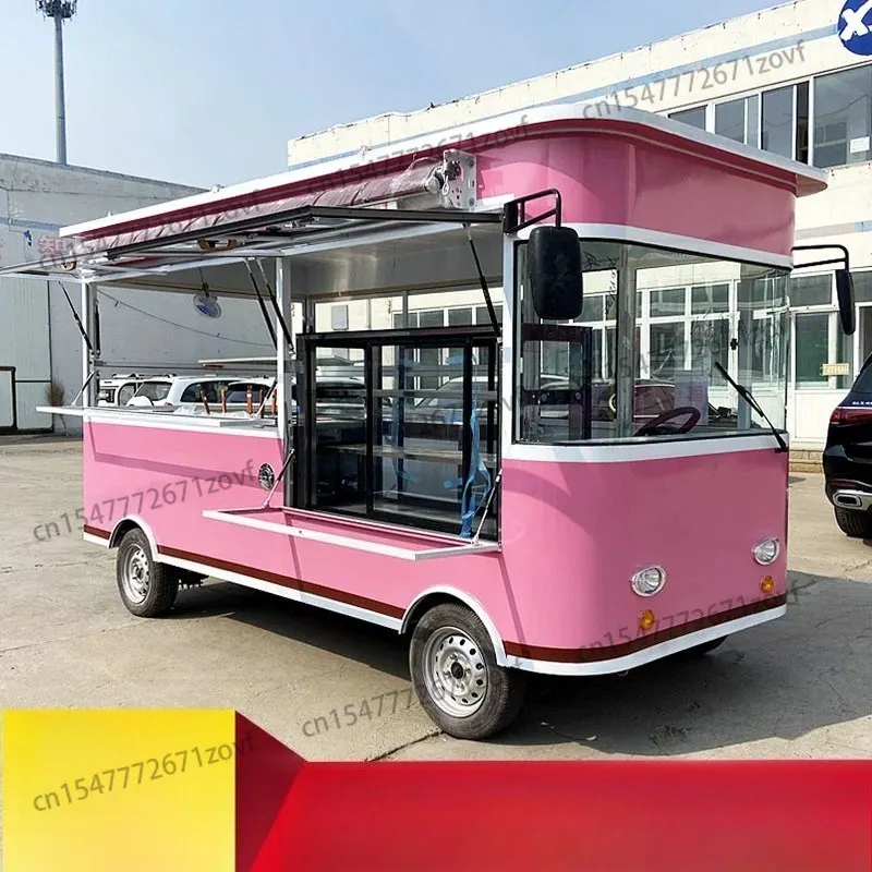 

Электрический грузовик для закусок Многофункциональный вагон-ресторан Коммерческая тележка Мобильный киоск Грузовик для барбекю Жареные шампуры Чай с молоком Ларек для завтрака
