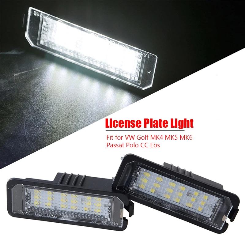 Car Rear License Plate Light Lamp Assembly Car Accessories Fit For VW Golf MK4 MK5 MK6 New Beetle Passat CC Scirocco Polo