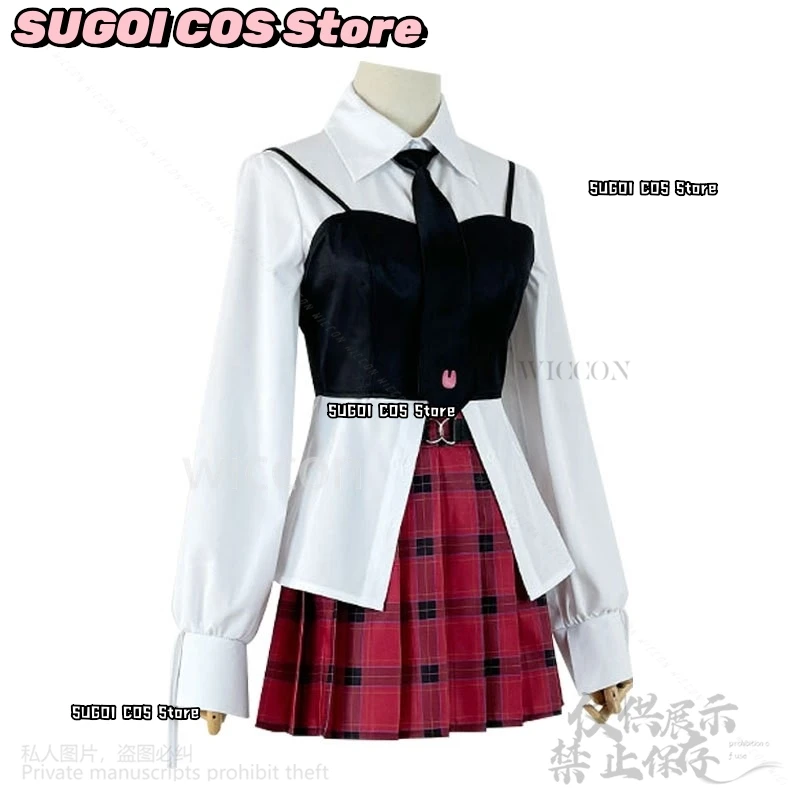 Qiao Ling Cosplay Anime Link Click Costume Jirai Kei Girls JK School Uniform Dress Plaid Skirt Fashion Y2K Lolita Halloween Suit