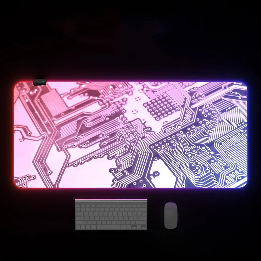 Computer motherboard Dentro Placa Mae Mouse Pad Mousepad Rgb  Mouse Pad Gaming Backlight Pc Accessories Gamer Keyboard Backlit M