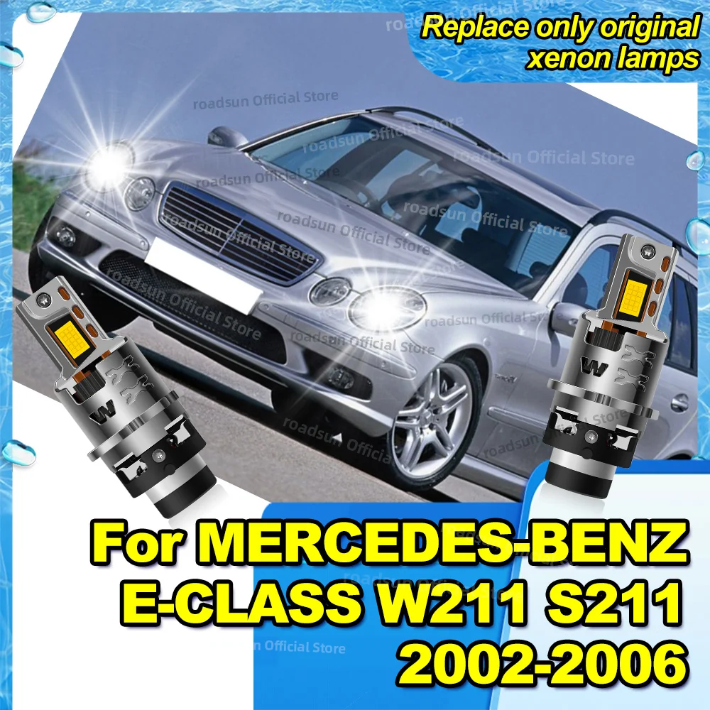 

Led Canbus Car Headlights Bulbs Replace Xenon HID Auto Lamp 6000K For MERCEDES BENZ E CLASS W211 S211 2002 2003 2004 2005 2006