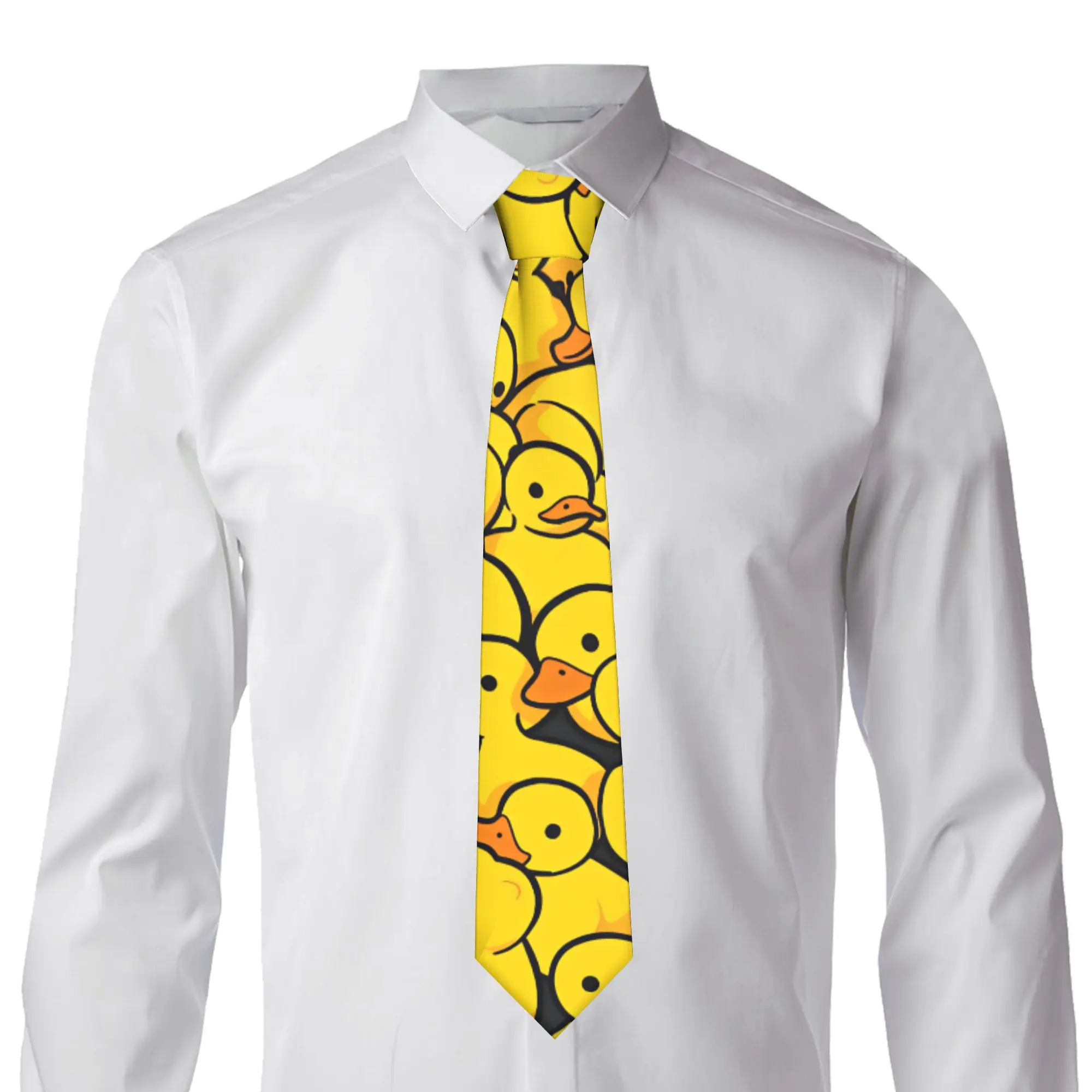 Cartoon Duck   Tie  Wedding Neck Ties Unisex Adult Cute Funny Necktie Accessories Quality Custom DIY Collar Tie