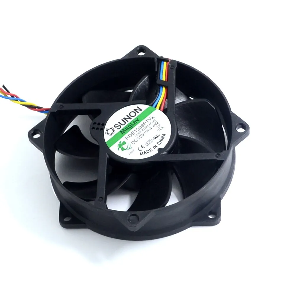 1pcs  Maglev Round CPU Case Cooling Fan KDE1209PTVX 4.4W 4 Pin DC 12V Tested for SUNON