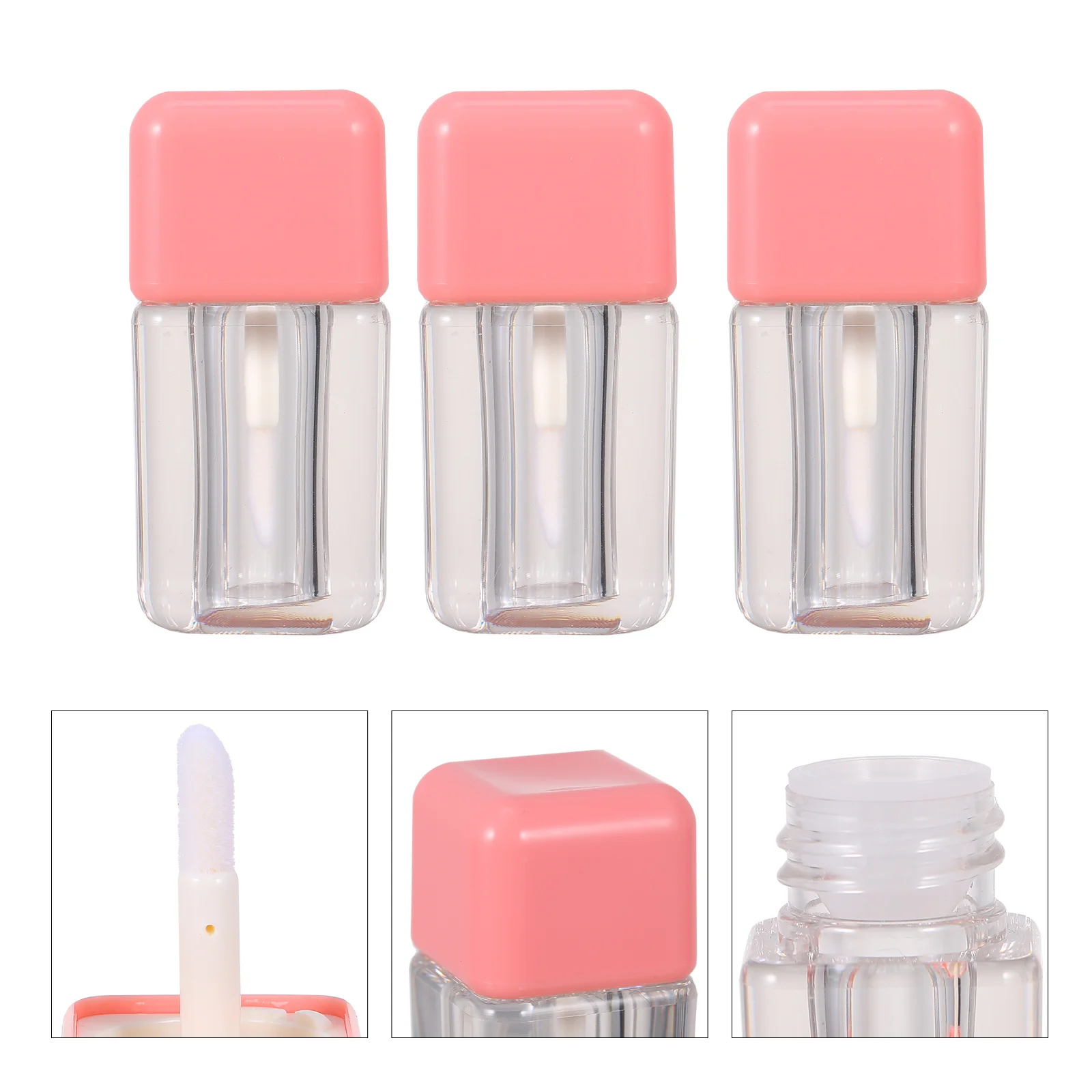 

10pcs Gloss Tubes Refillable DIY Containers Lightweight Empty Bottles Portable Travel Toiletries Plastic Craft Makeup