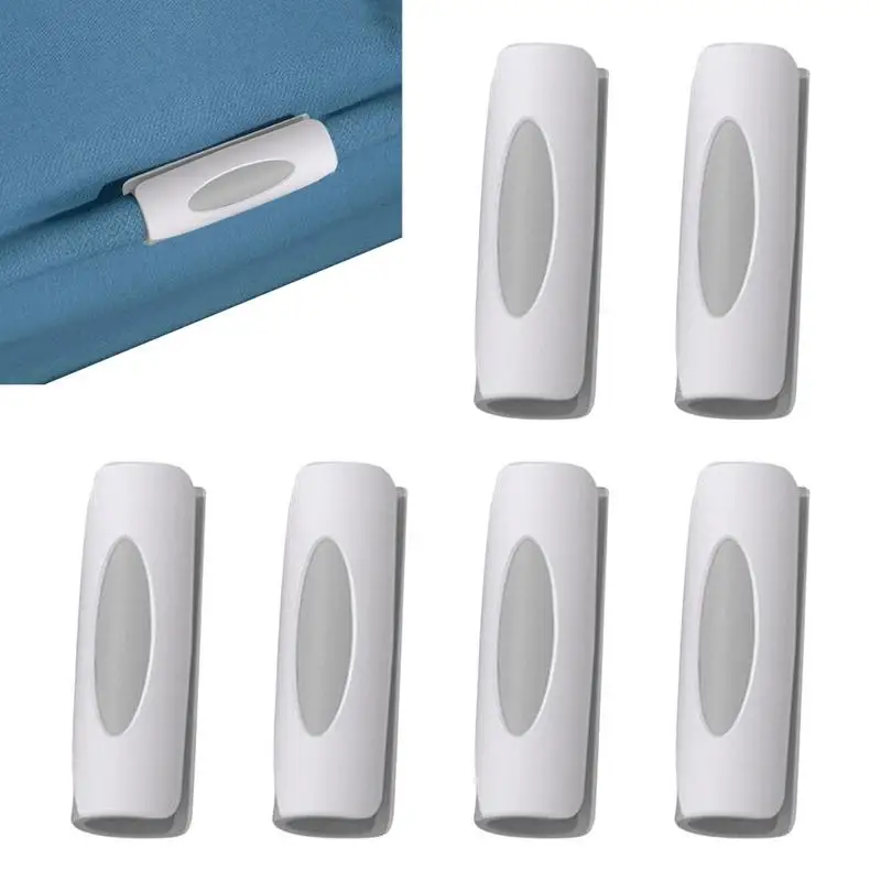 Bed Sheet Clips 6PCS Bedsheet Clamps Gripper Fastener Keep Sheets In Place Bed Sheet Clamp Pegs for Raised Edge Mattresses