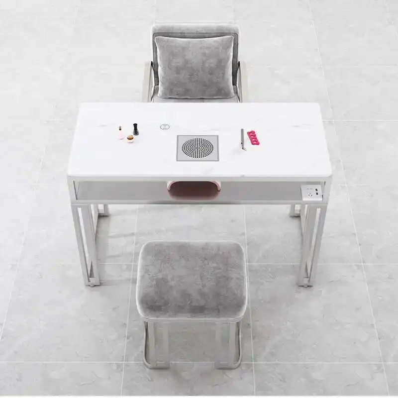 

Nail Tech Desk Table Supplies Professional Manicure Table Salon Furniture Beauty Dust Collector Aesthetic Arredo EstetistaChair