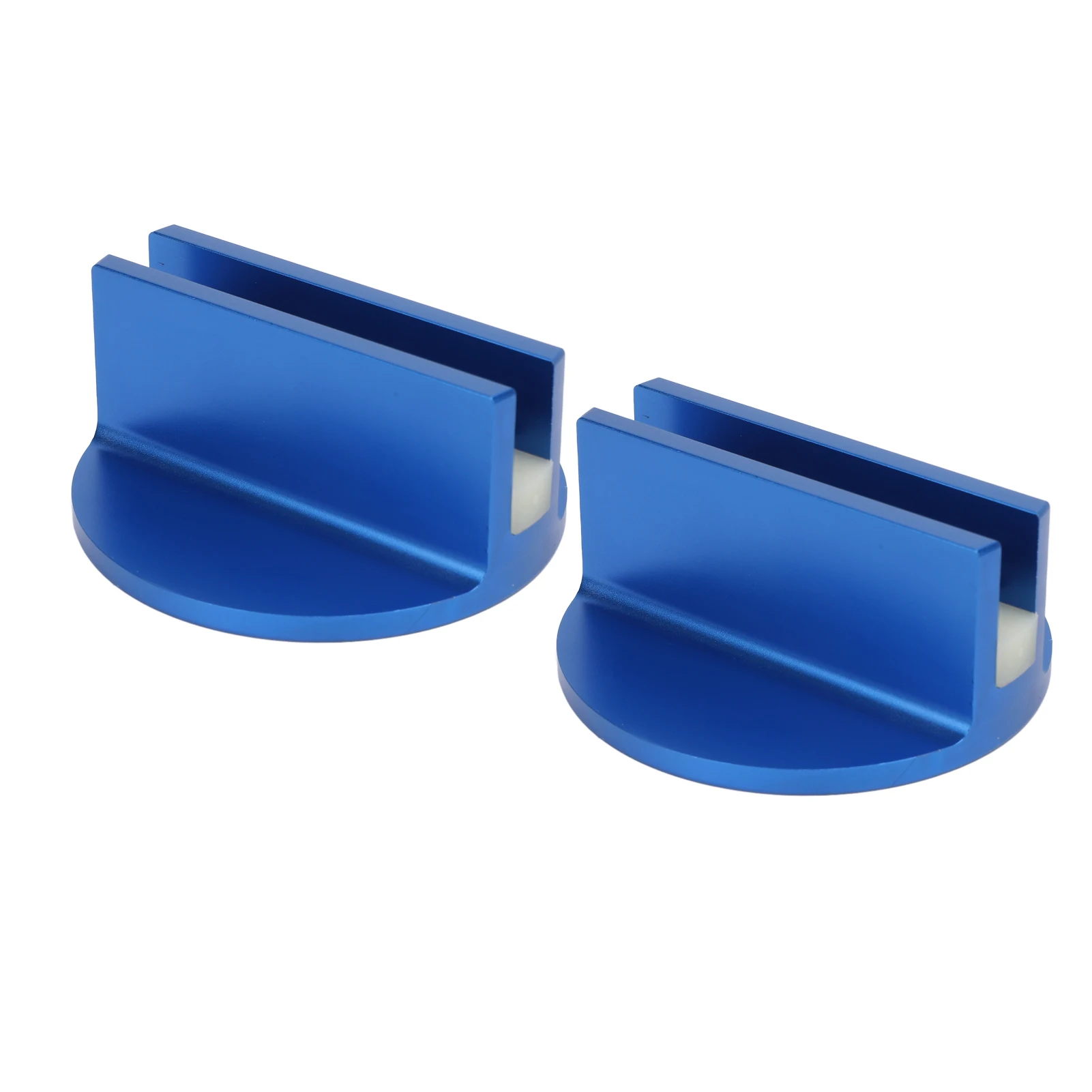 2Pcs Magnetic Jack Pad Aluminum Universal Pinch Weld Frame Rail Adapter For Most Pinch Weld At Least 3 Inches Blue