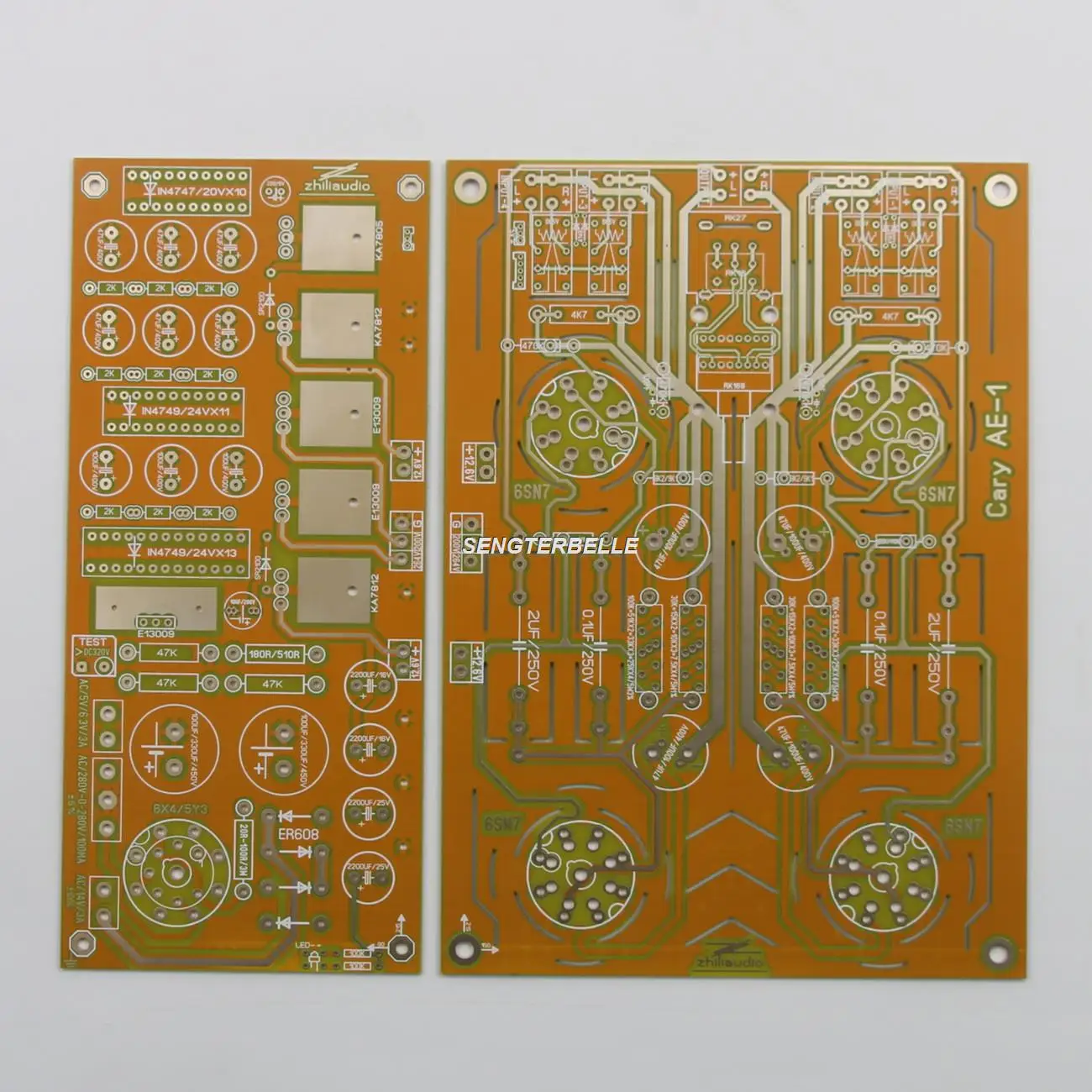 

HiFi Diy 6SN7 Tube Preamplifier Board PCB Base On Cary AE-1 Preamp +Power Supply Board PCB