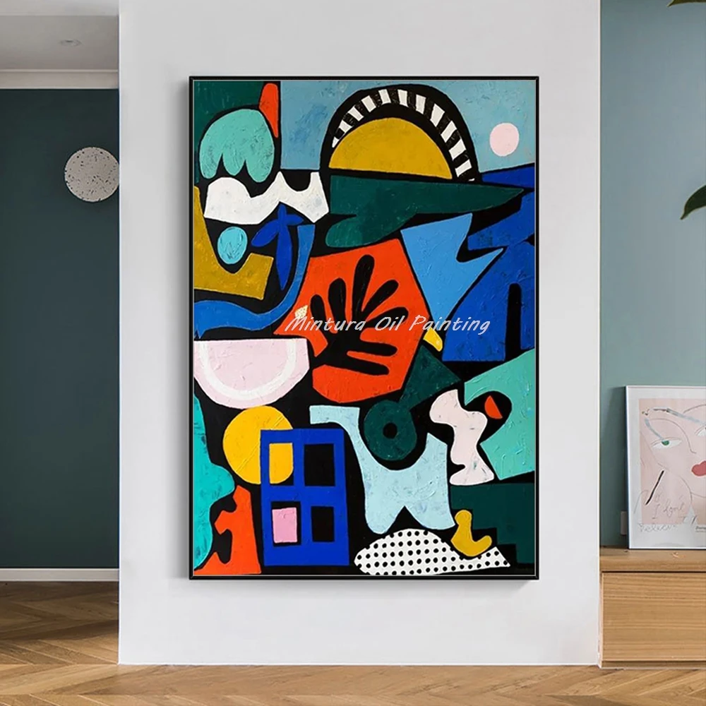 

Mintura, большая текстура ручной работы, акриловая картина маслом на холсте, современный абстрактный постер, настенная картина, декор комнаты, украшение дома