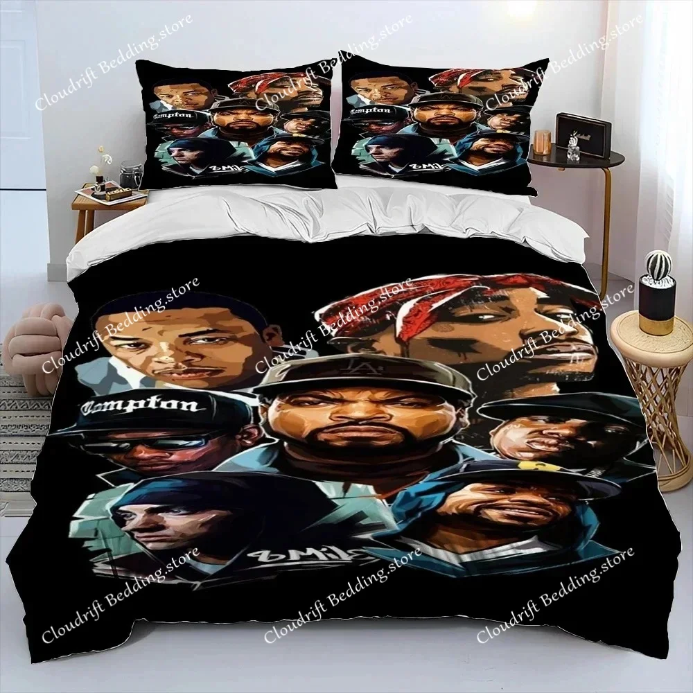 

Hip Hop Art Rapper Legend Star Comforter Bedding Set,Duvet Cover Bed Set Quilt Cover Pillowcase,king Queen Size Bedding Set Boys