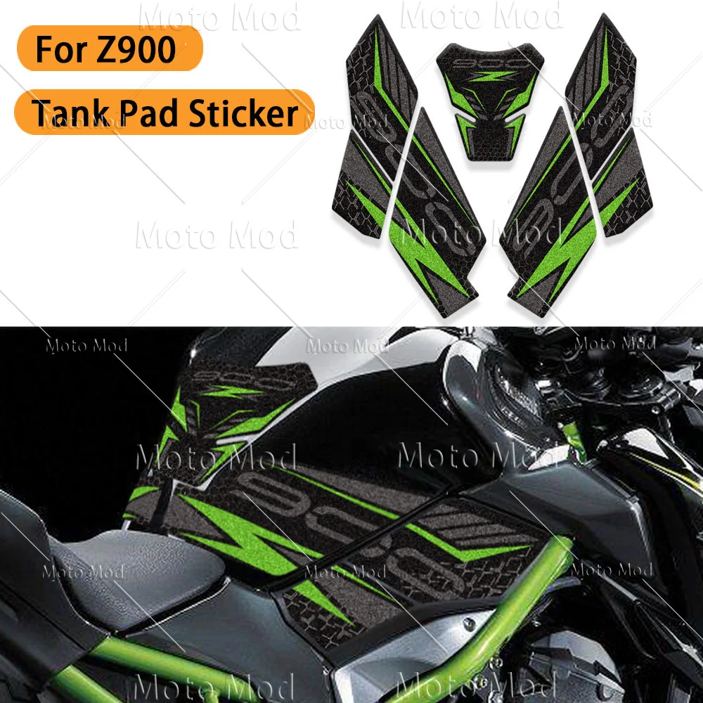 3M Anti Slip Motorcycle Fuel Tank Pad Stickers Frosted Decals Kit Protector Accessories For z900 Z900 2017-2024