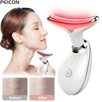 Facial Massager EMS Facial Microcurrent Anti-aging Facial Massager Red Light Therapy Skin Tightening Neck Face Lifting Massager