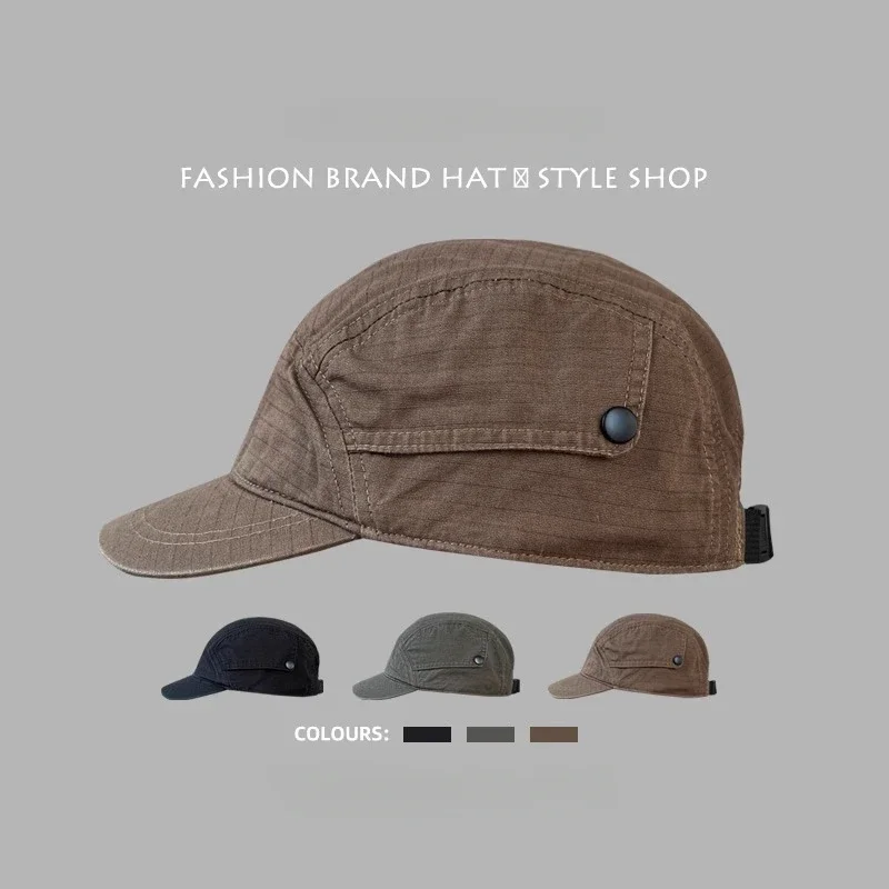 

Short Brim Baseball Caps Women Summer Thin Breathable Solid Outdoor Visors Cotton Men Cycling Korean Style Street Peaked Hats