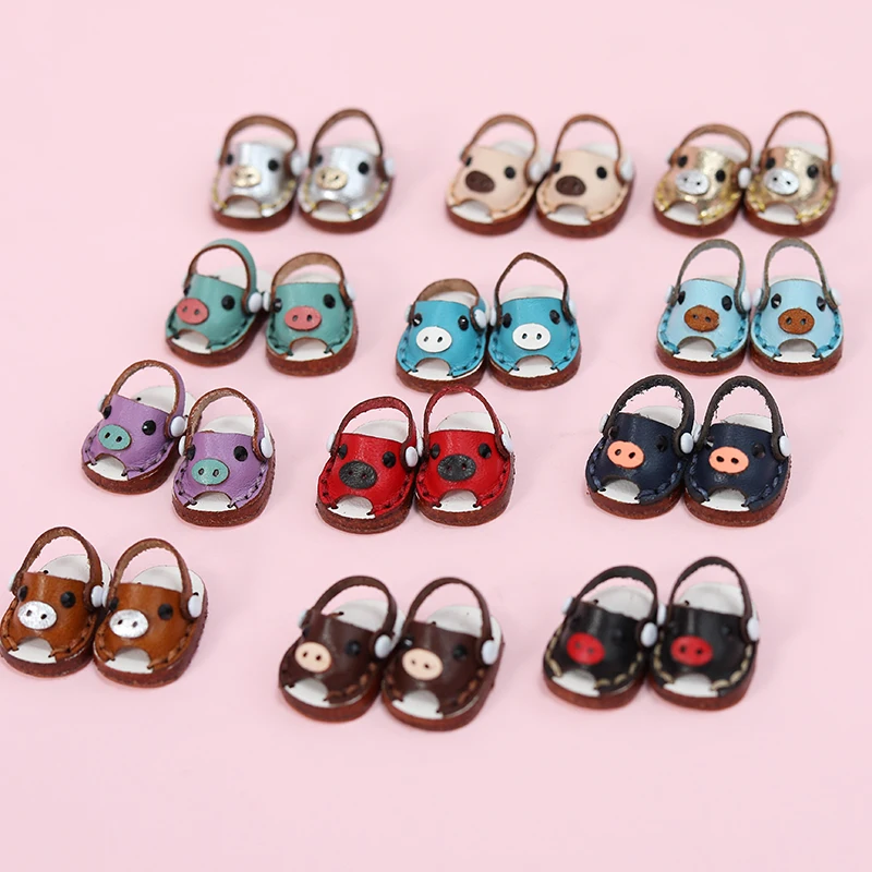 

OB11 Doll Shoes Mini Toy Accessories Handmade Sandals Crochet Doll Pig Shoes Basaka 1/12 Body9 YMY Sandals