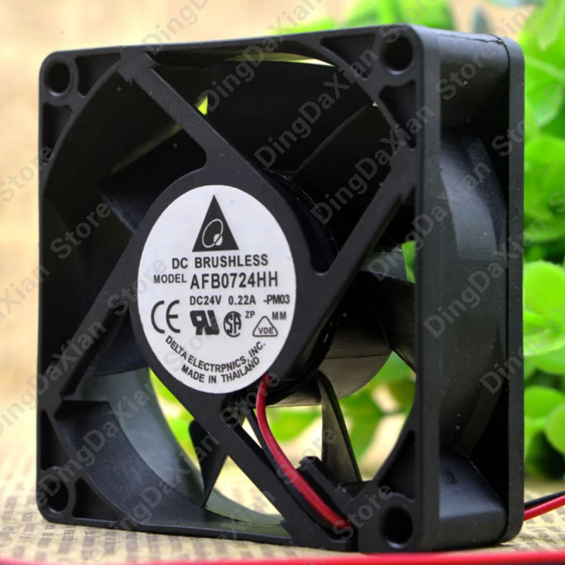 

X 1PCS For DELTA AFB0724HH | 24V 0.22A | 7CM | 2-Wire Inverter Chassis Cooling Fan
