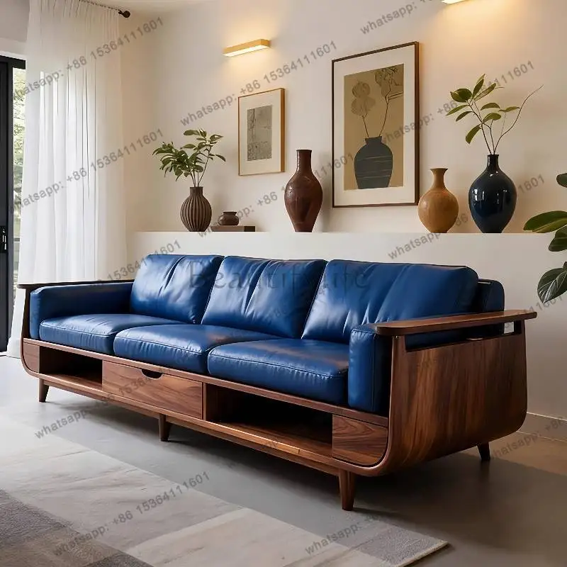 PJ  Blue Italian Living Room Sofas Designer High Luxury Modern Sofa Living Room Compressed