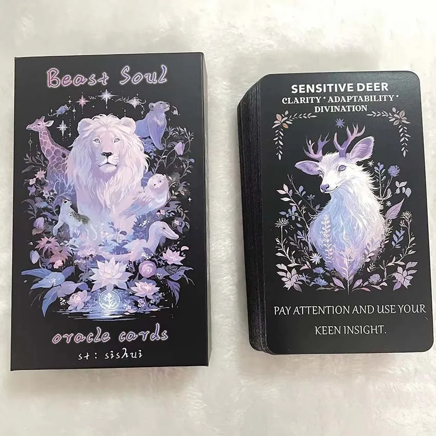 12x7 cm Beast Soul Oracle Cards Games，Animals Tarot Deck