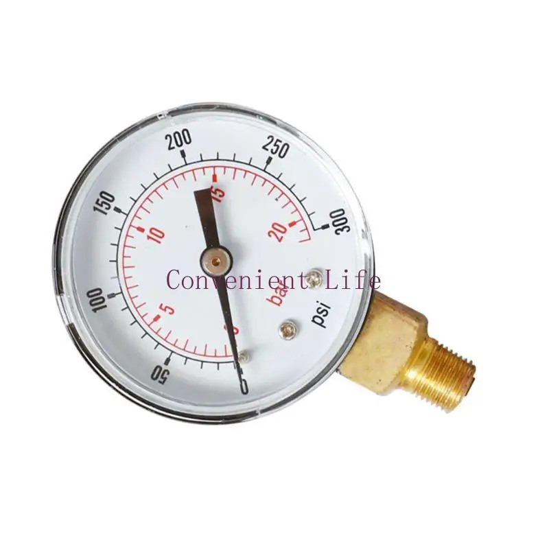 

L1EE 1/4 BSPT Mechanical Y50 Pressure Gauge 52mm 15,30,60,100,150,300 PSI Used on Air Gas Water Non-corrosive Media