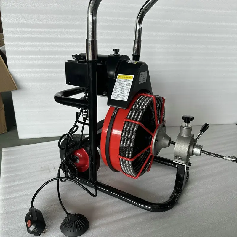 Attrezzatura per dragaggio automatico a tamburo, strumento per la pulizia del blocco delle fognature dei WC, draga per tubazioni, elettrica