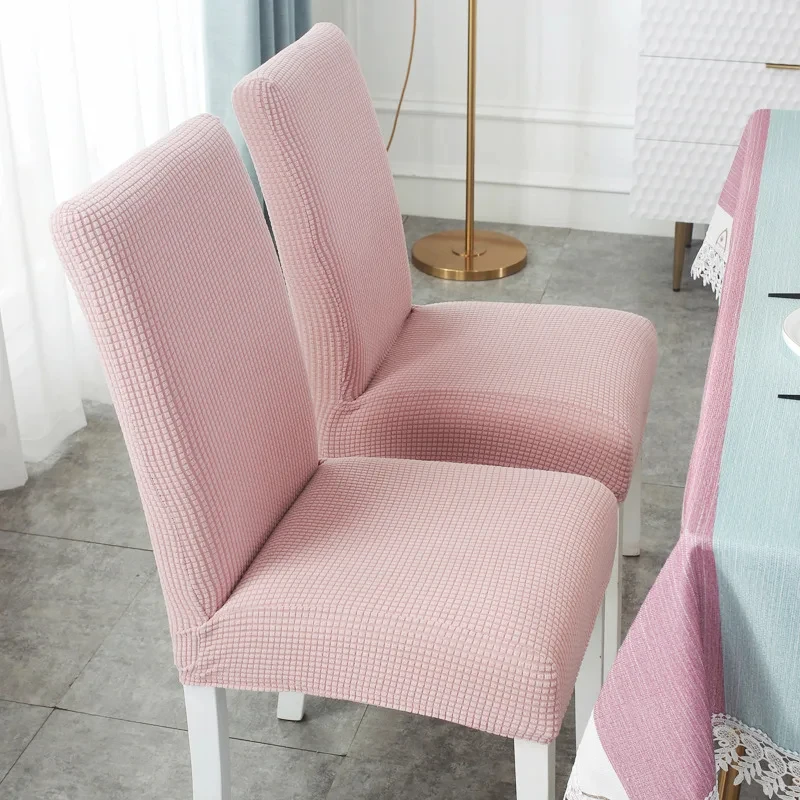 Jacquard Fabric Chair Cover for Dining Room Wedding Hotel Banquet Home Removable Washable Seat Case Stretch Spandex Chair Covers