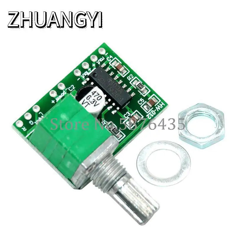 Mini PAM8403 DC 5V 2ช่อง USB Digital Audio Amplifier Board 2*3W Volume ควบคุม potentionmeter