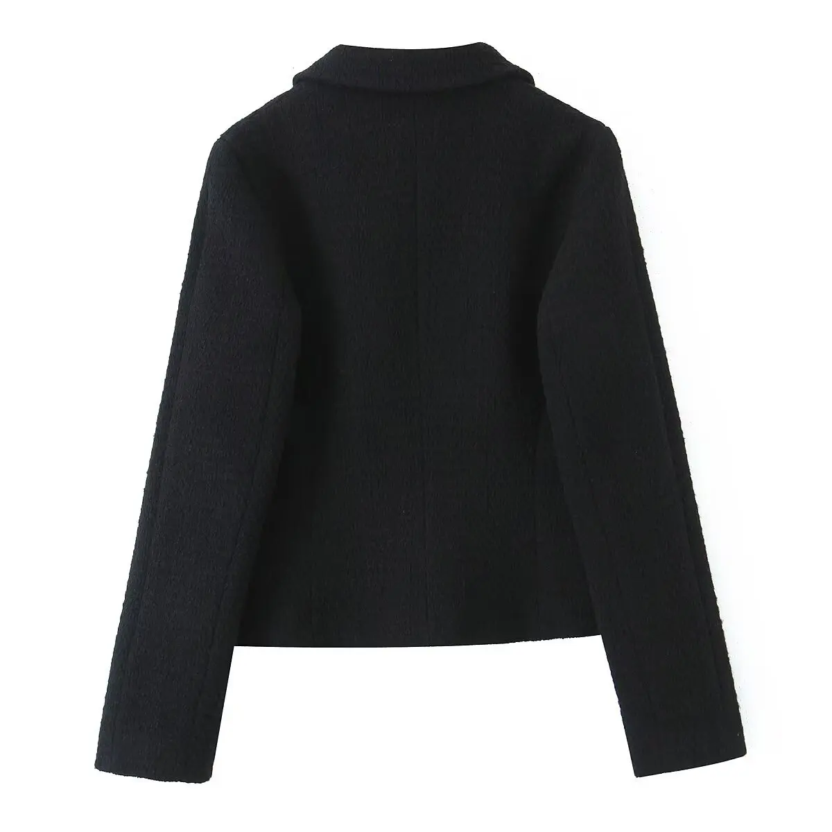 2025 Myst&Za Spring New Suit Jacket Single breasted Texture Black Commuter Style Short Jacket Top