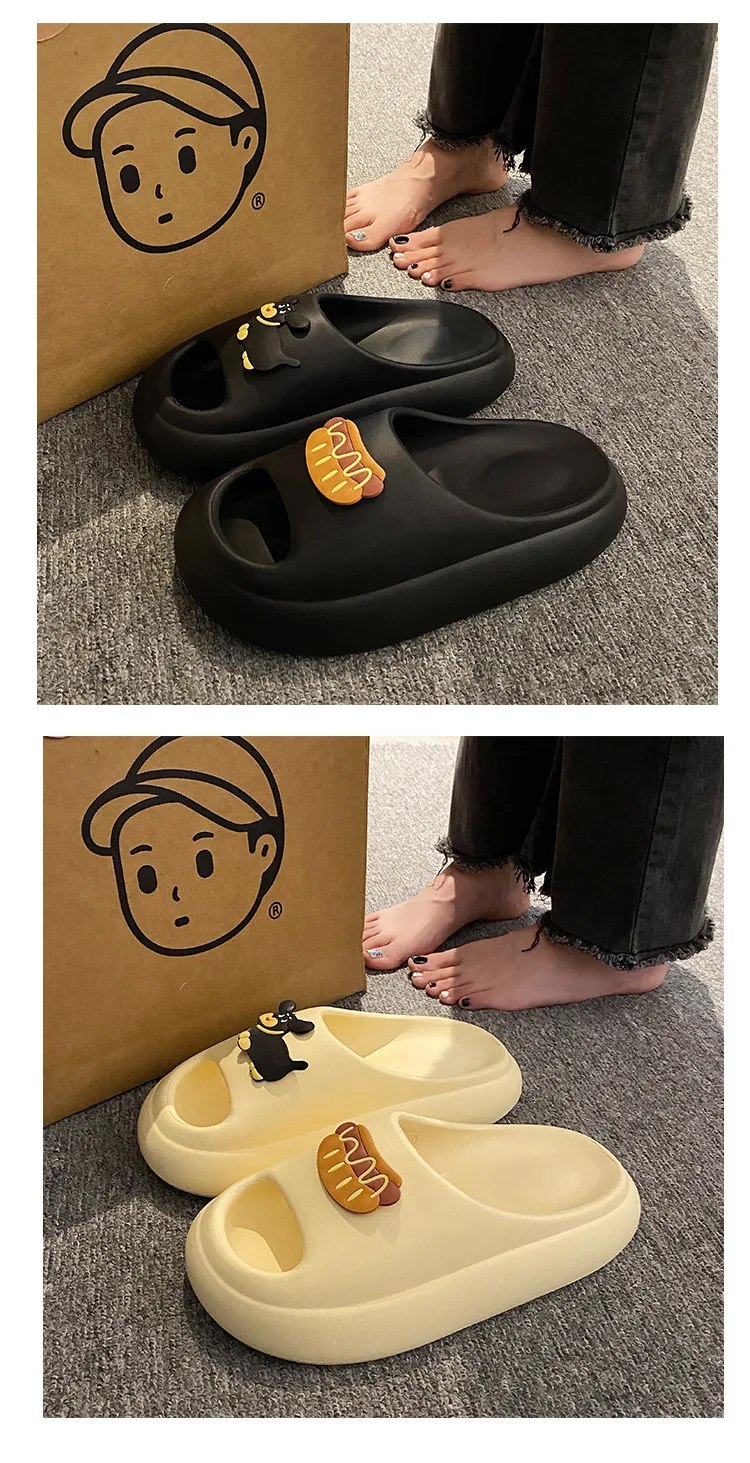 Niedliche EVA-Hausschuhe „Cloud Comfort“ – Unisex-Sommer-Slipper, rutschfeste und geruchsdichte Sandalen mit dicker Sohle für Zuhause/Strand – Detail 4