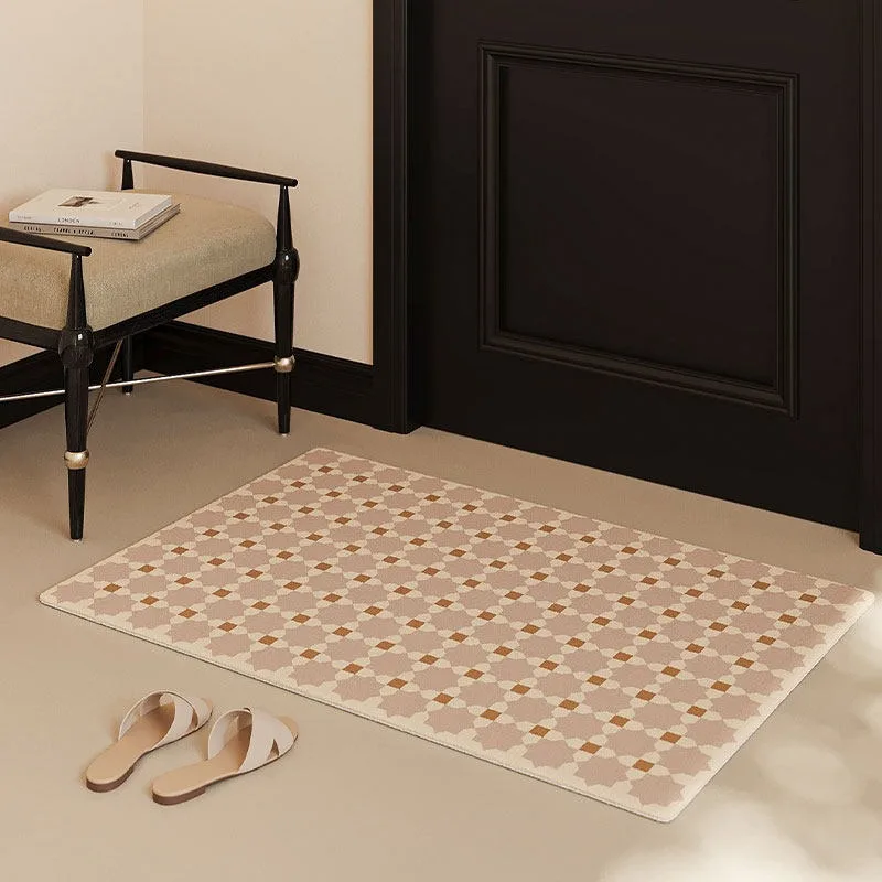 Entrance Door Mat Soft Comfortable Loop Fleece Carpet Modern Minimalist Style Home Decoration Floor Mats Bathroom Entryway Rug