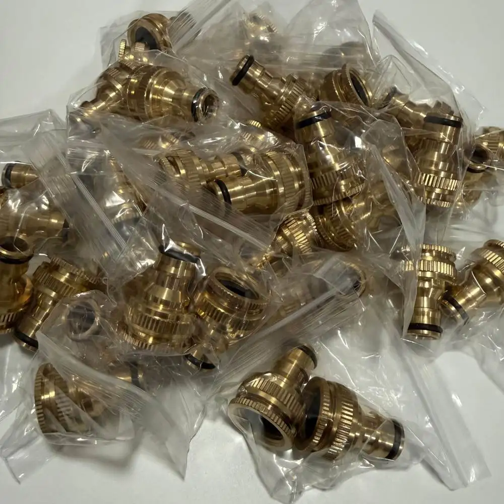 High Quality Washing Machine Faucet Adapter Automatic Water Stop Valve Anti Shedding Copper Plated Connector Plumbing