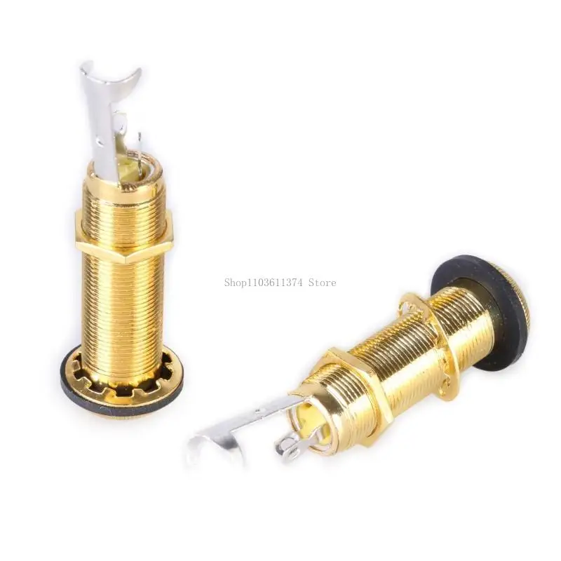 2Pcs Electric Guitar Bass 6.35mm Socket 1/4 Inch Output Socket Plug Endpin Socket Guitar Replacement Parts Enduring