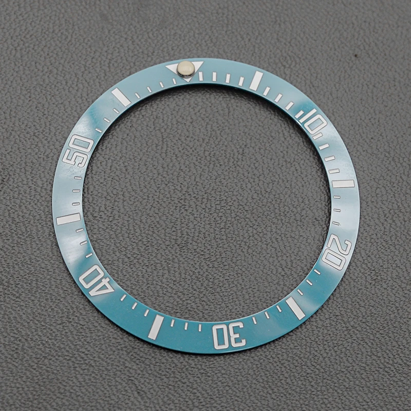 NH35 Bezel, Lake Blue, Size 38X30.5MM, For Seiko SKX007/SKX009/SKX011/SKX171/SKX173/SRPD etc., Ceramic, Diving