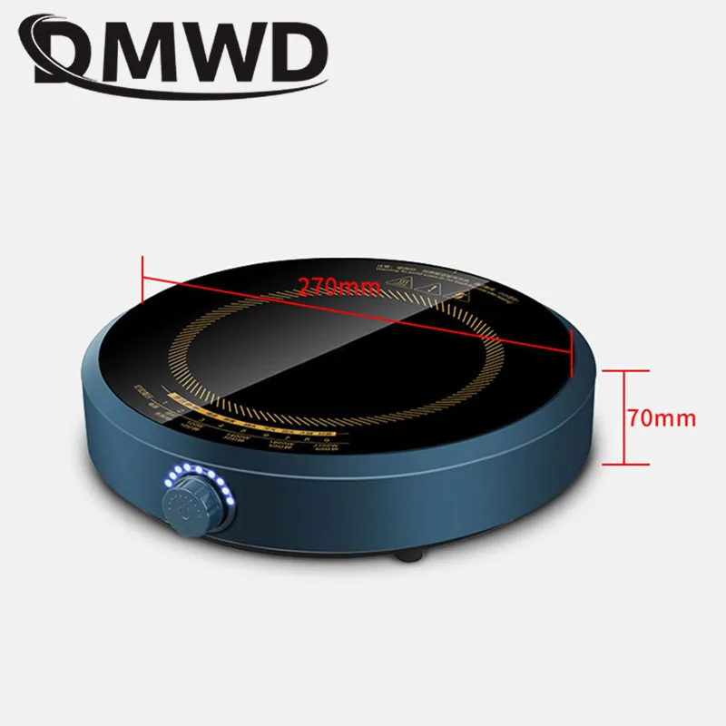 DMWD 2200W Electric Induction Cooker Household Round Smart Heat Plate Creative Precise Control Cookers Hob Cooktop Plate Hot Pot